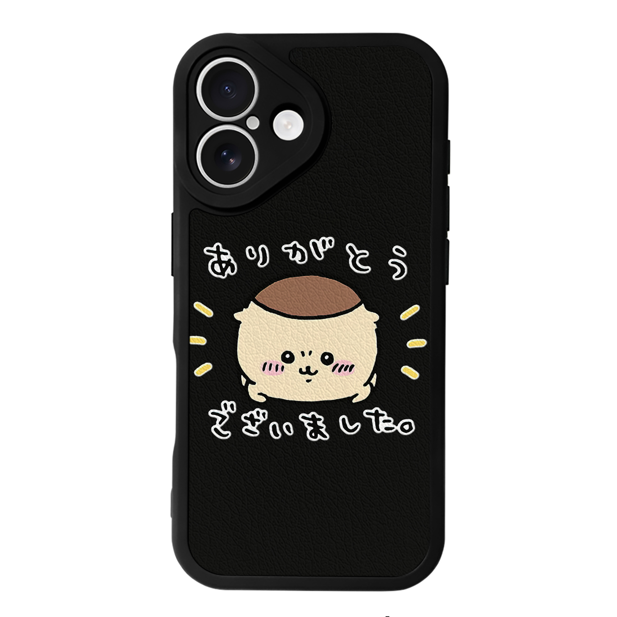 （画像用） ちいかわ くりまんじゅう Chii-kawa kuri manjū 【iPhone 16シリーズ対応】シリコンスマホケース（レザー調） 材質：シリコン